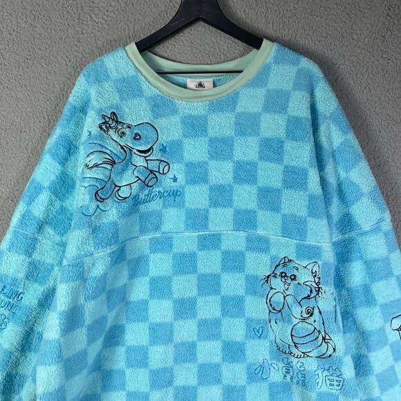 Disney Pixar Spirit Jersey‎ XXL Blue Fleece Ducky Bunny Buttercup Bing Bong - Picture 16 of 16